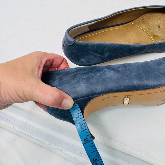 Vionic Women’s Size 8 Navy Blue Suede Pointed Toe Flats Comfort Orthotic Shoes - Picture 12 of 13